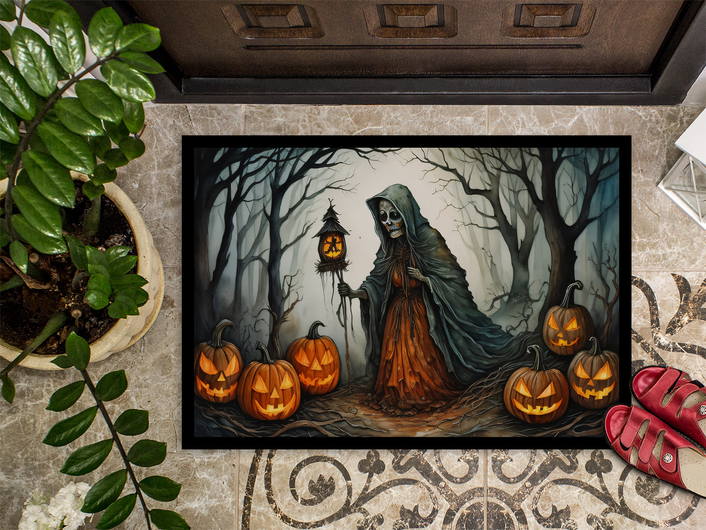 The Weeping Woman Spooky Halloween Doormat