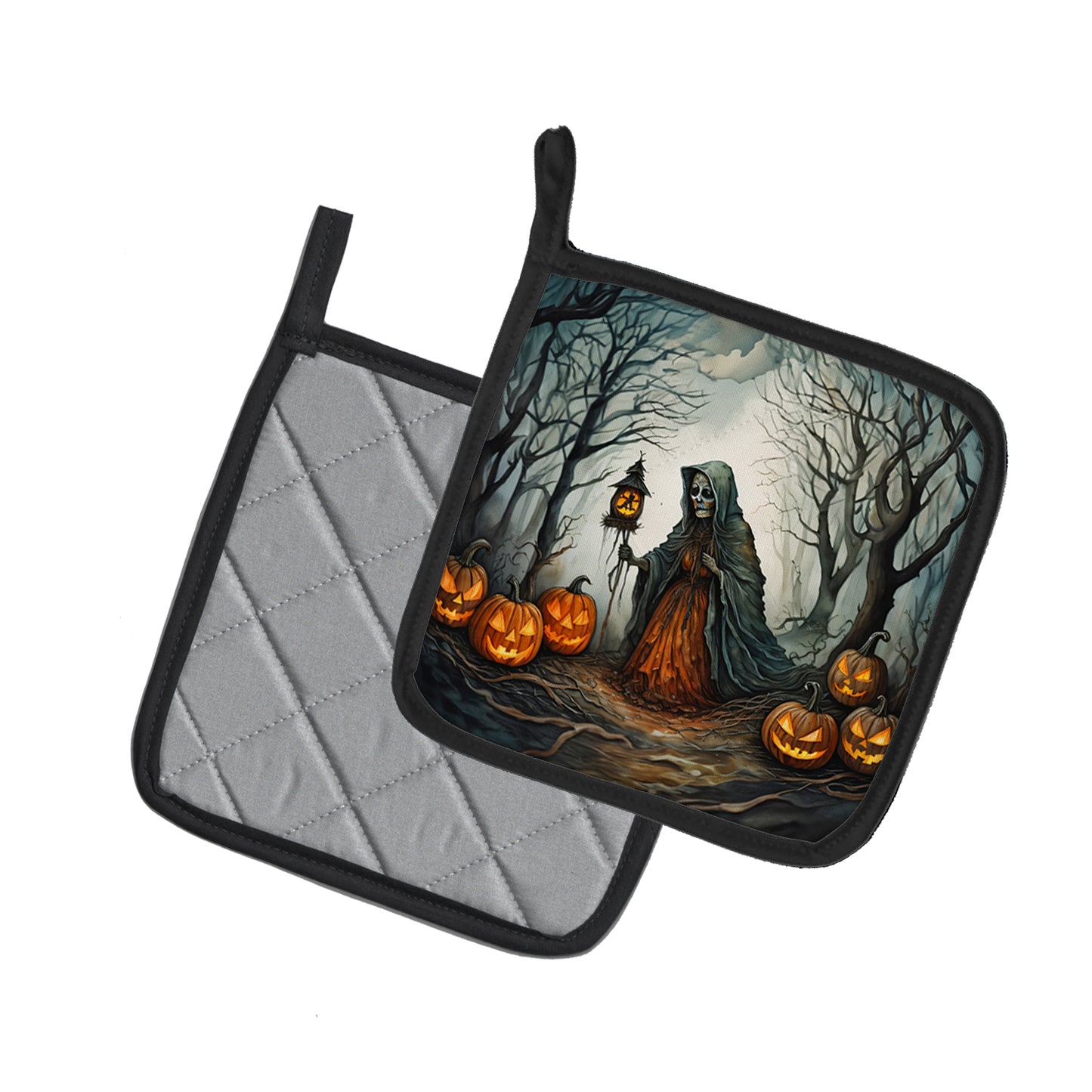 The Weeping Woman Spooky Halloween Pair of Pot Holders