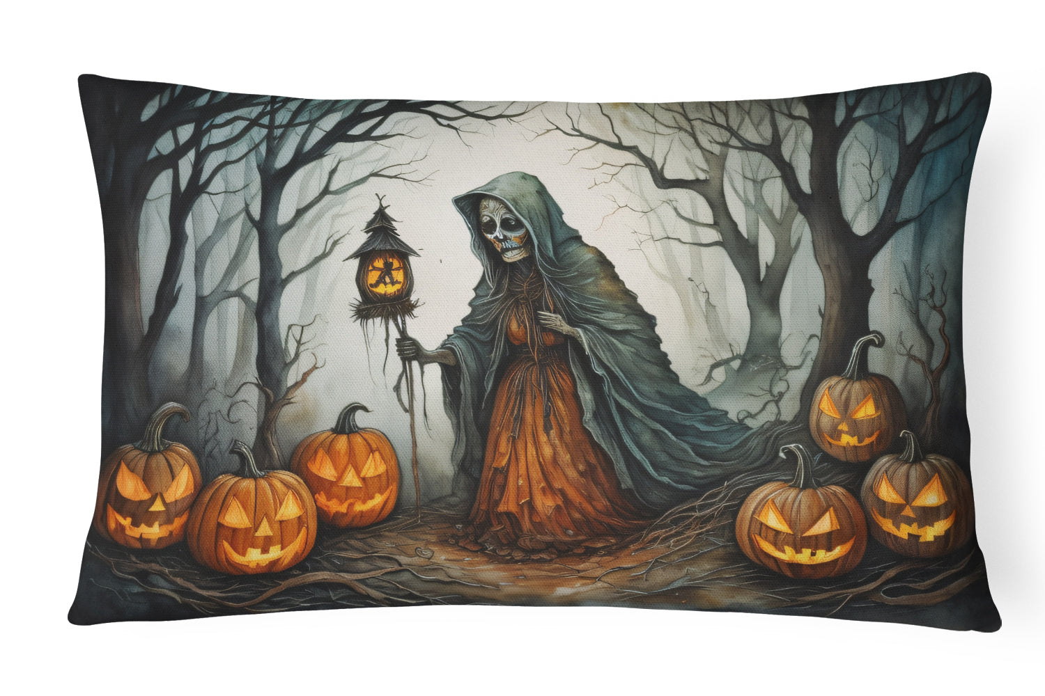 Buy this The Weeping Woman Spooky Halloween Throw Pillow