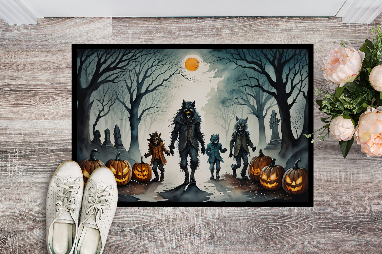 Werewolves Spooky Halloween Doormat