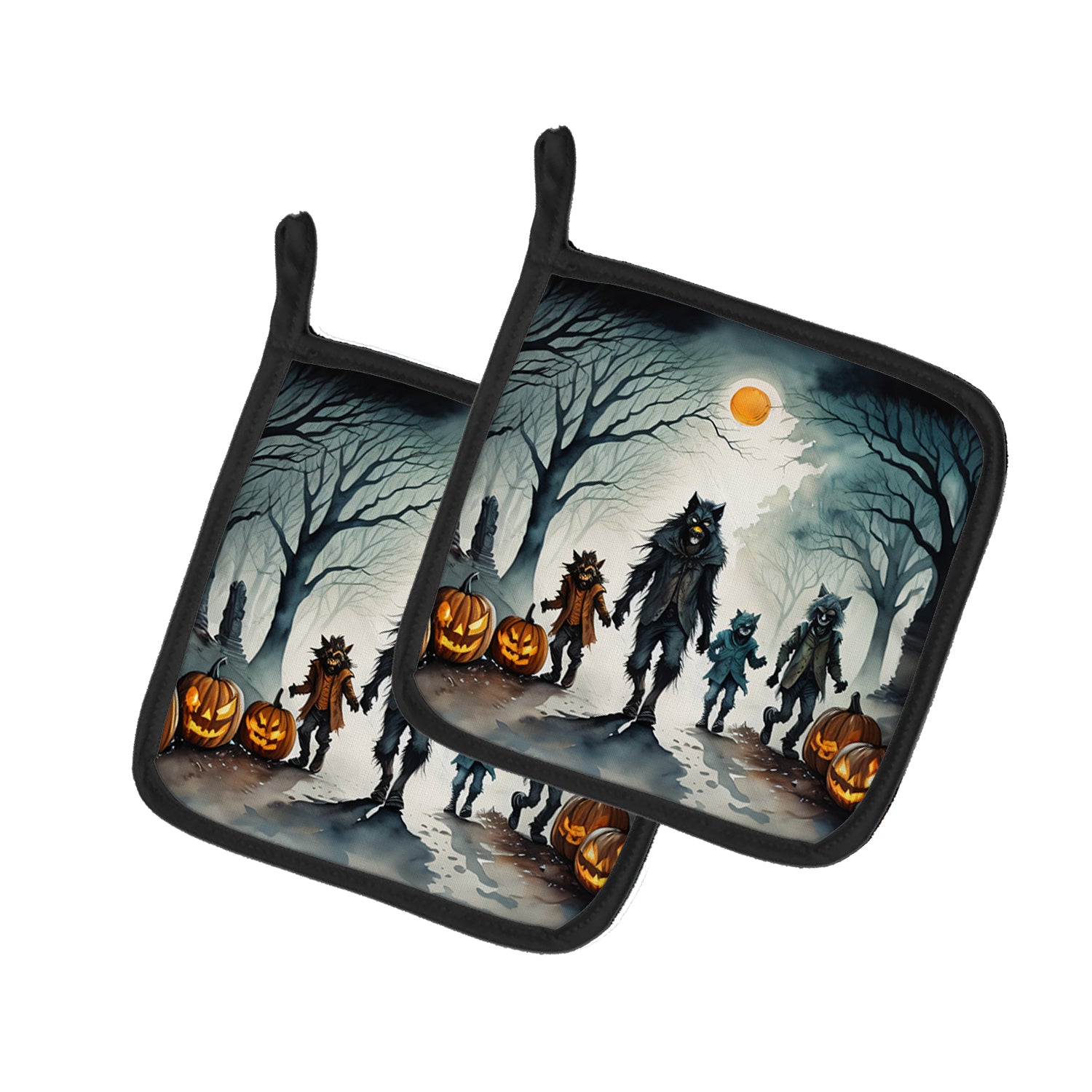 Buy this Werewolves Spooky Halloween Pair of Pot Holders