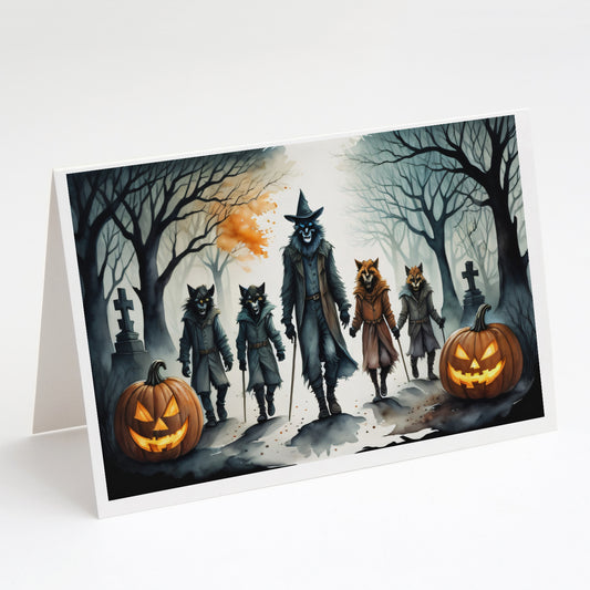 Buy this Werewolves Spooky Halloween Greeting Cards Pack of 8
