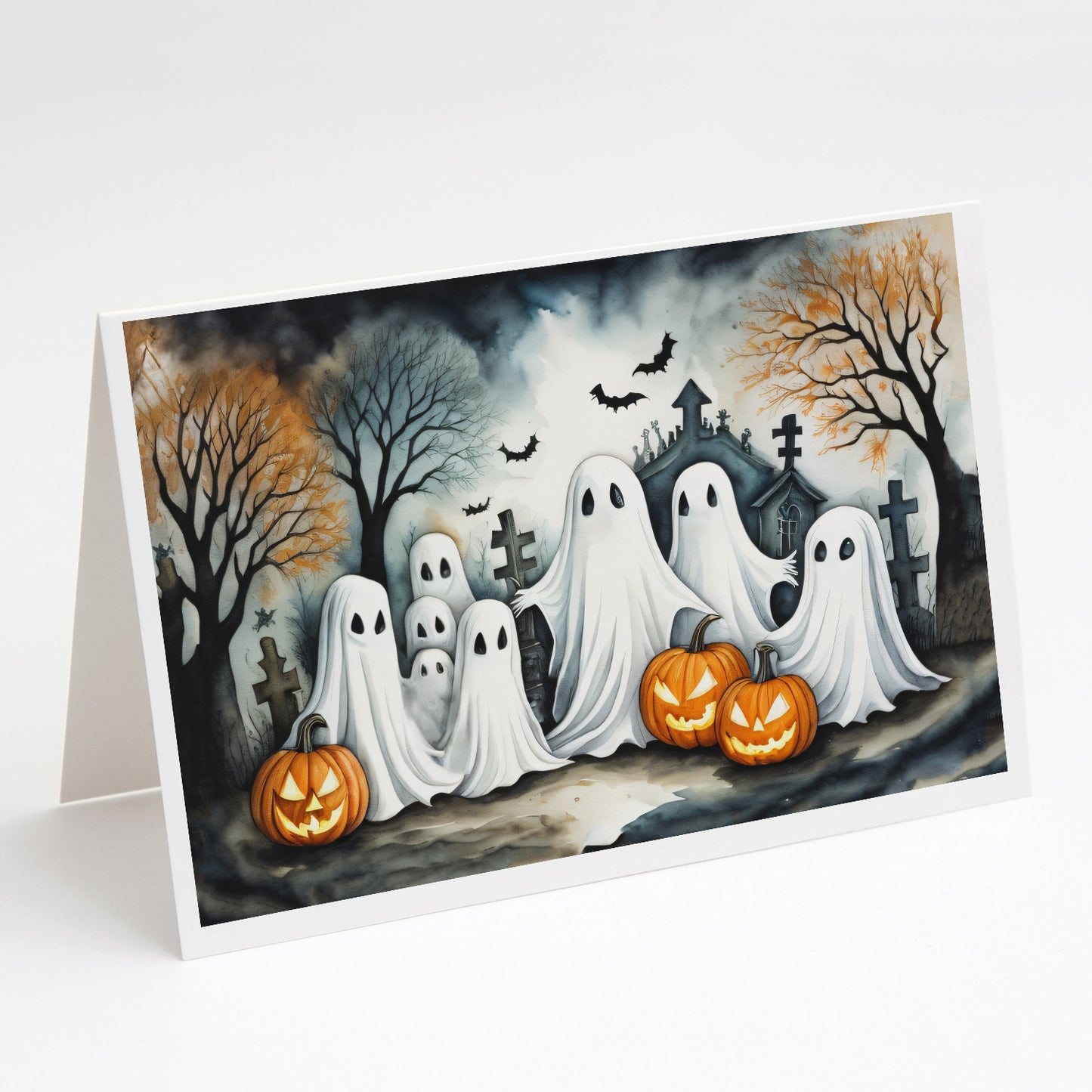Buy this Ghosts Spooky Halloween Greeting Cards Pack of 8