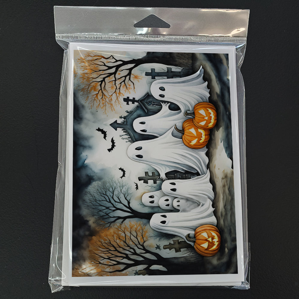 Ghosts Spooky Halloween Greeting Cards Pack of 8