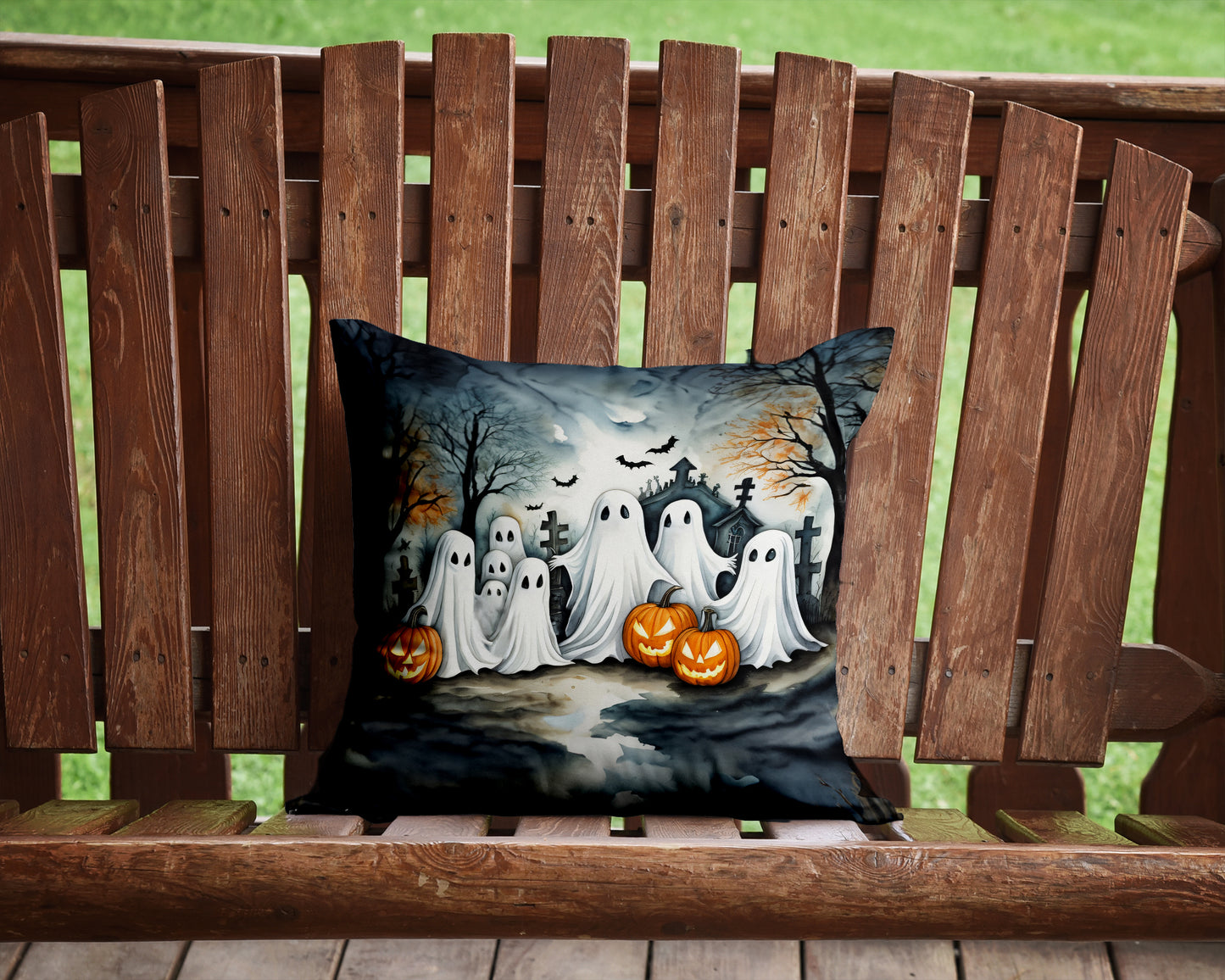 Ghosts Spooky Halloween Throw Pillow