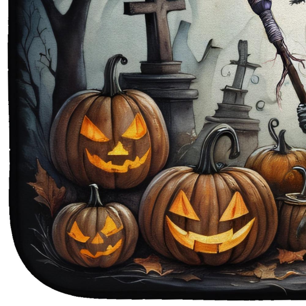 Witch Spooky Halloween Dish Drying Mat