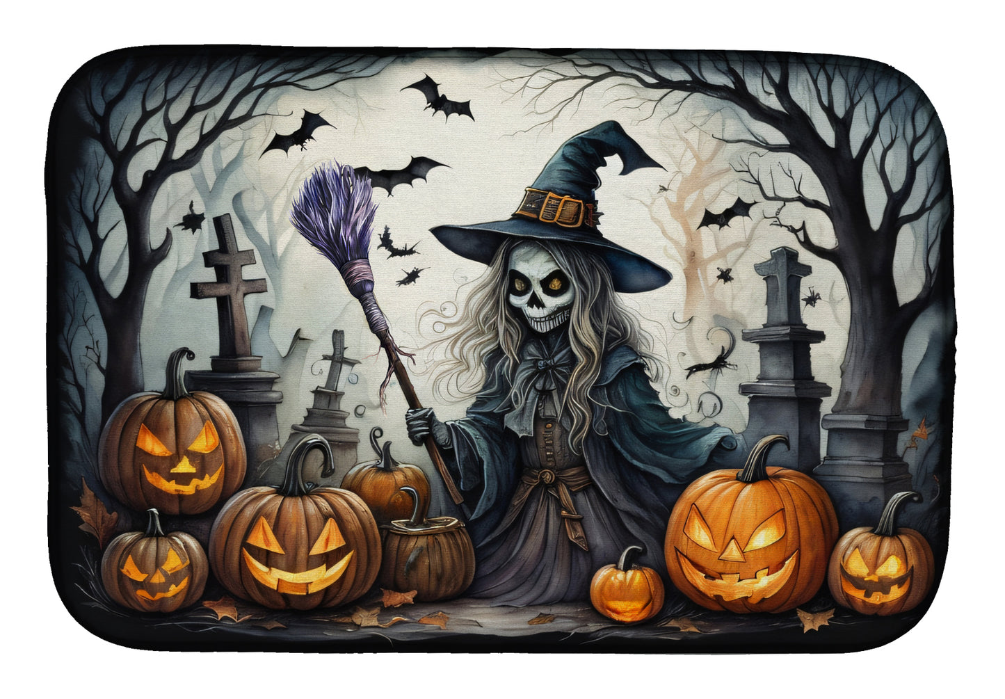Buy this Witch Spooky Halloween Dish Drying Mat