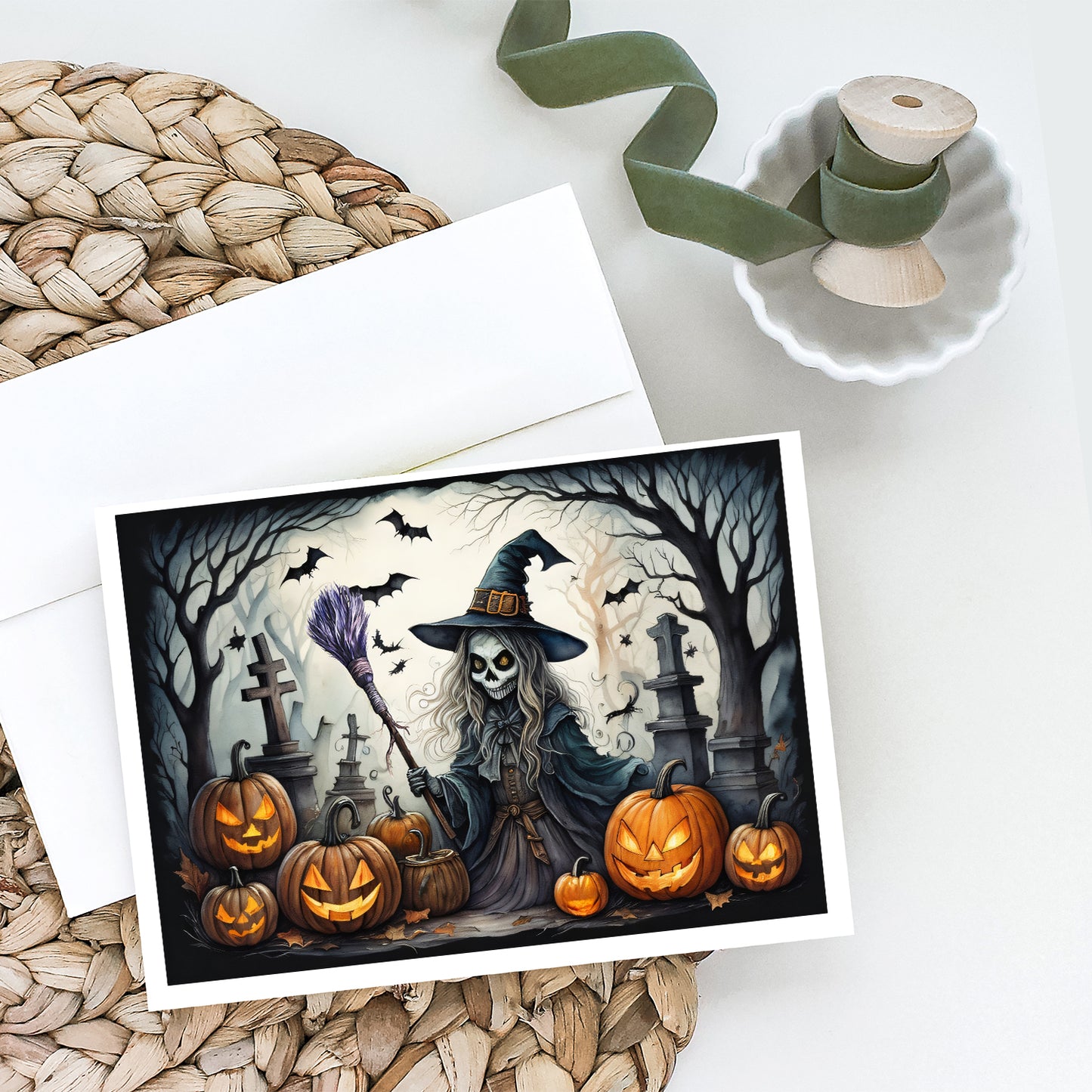 Witch Spooky Halloween Greeting Cards Pack of 8