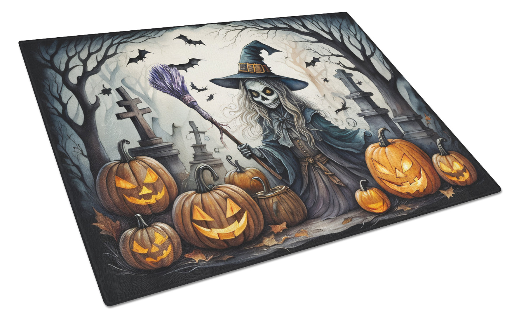 Buy this Witch Spooky Halloween Glass Cutting Board