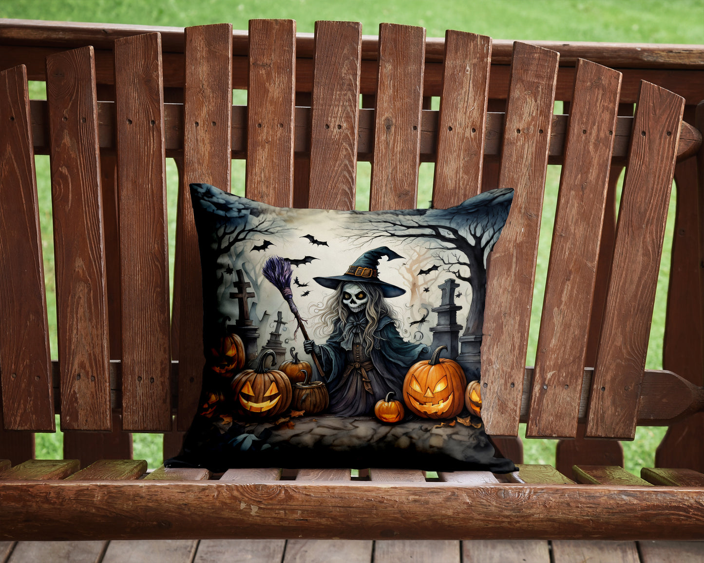 Witch Spooky Halloween Throw Pillow