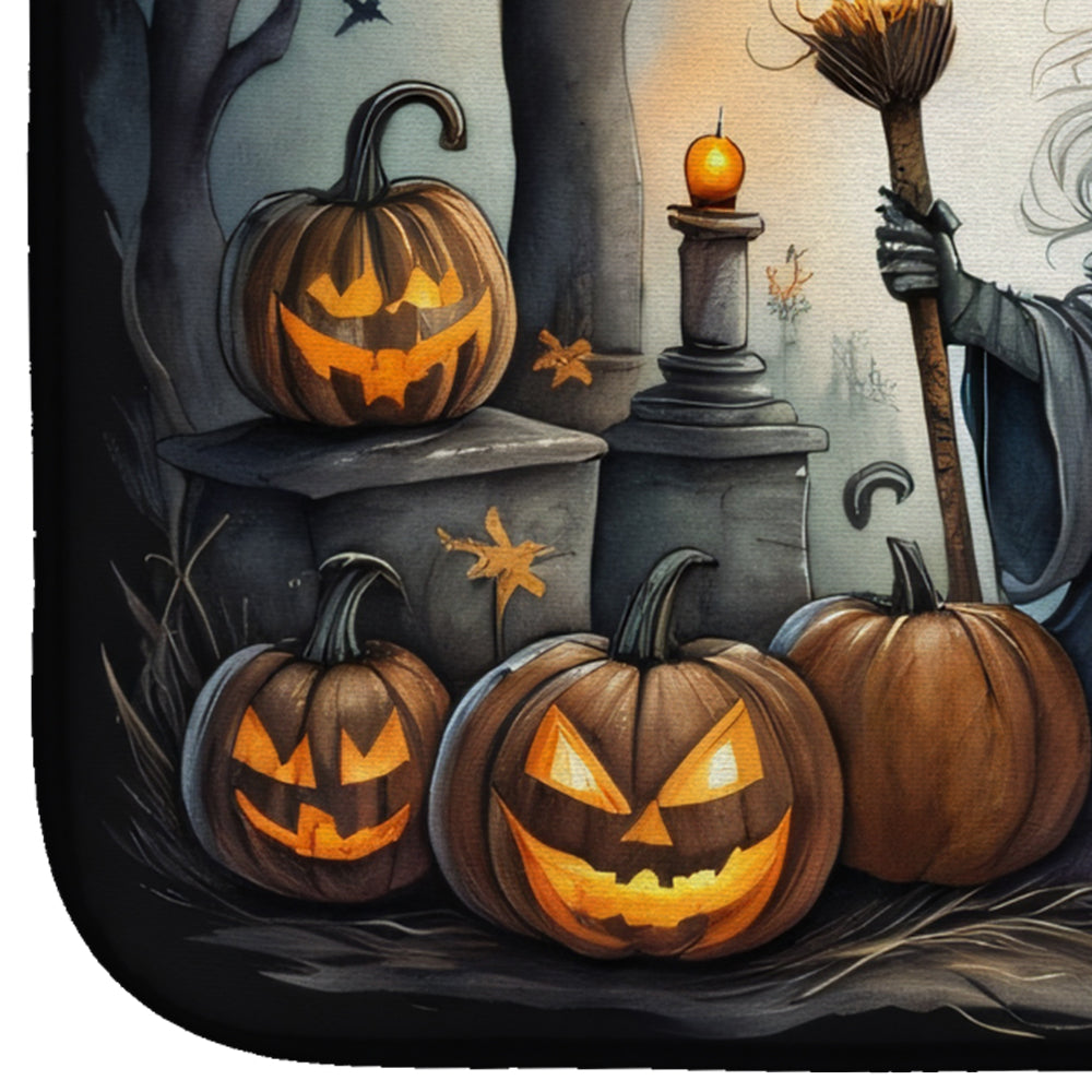 Witch Spooky Halloween Dish Drying Mat