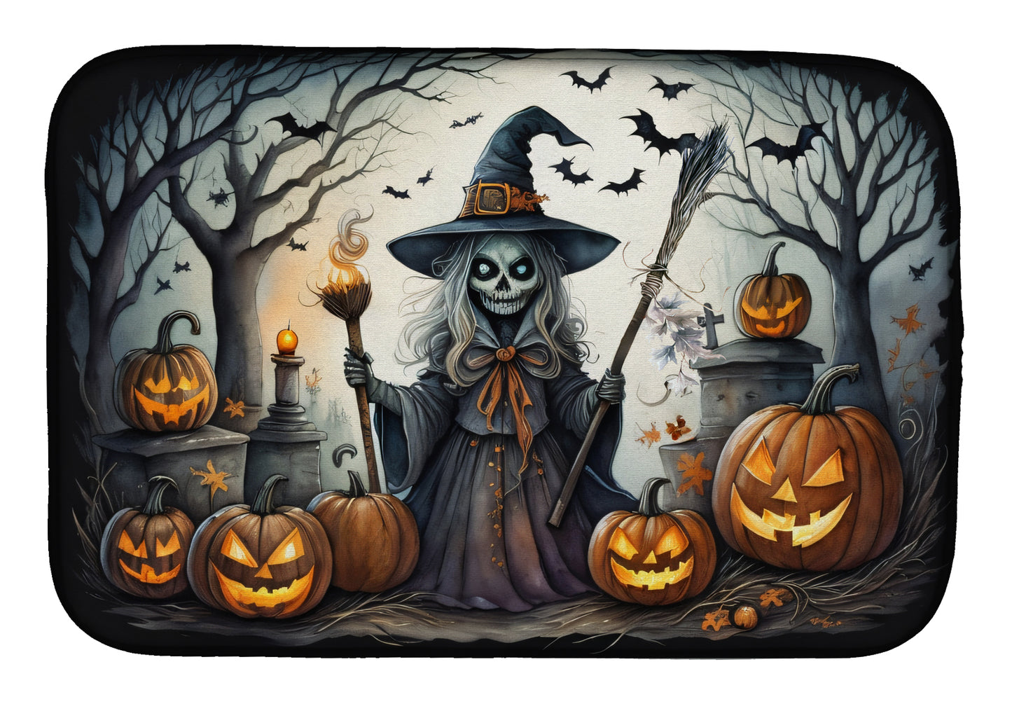 Buy this Witch Spooky Halloween Dish Drying Mat