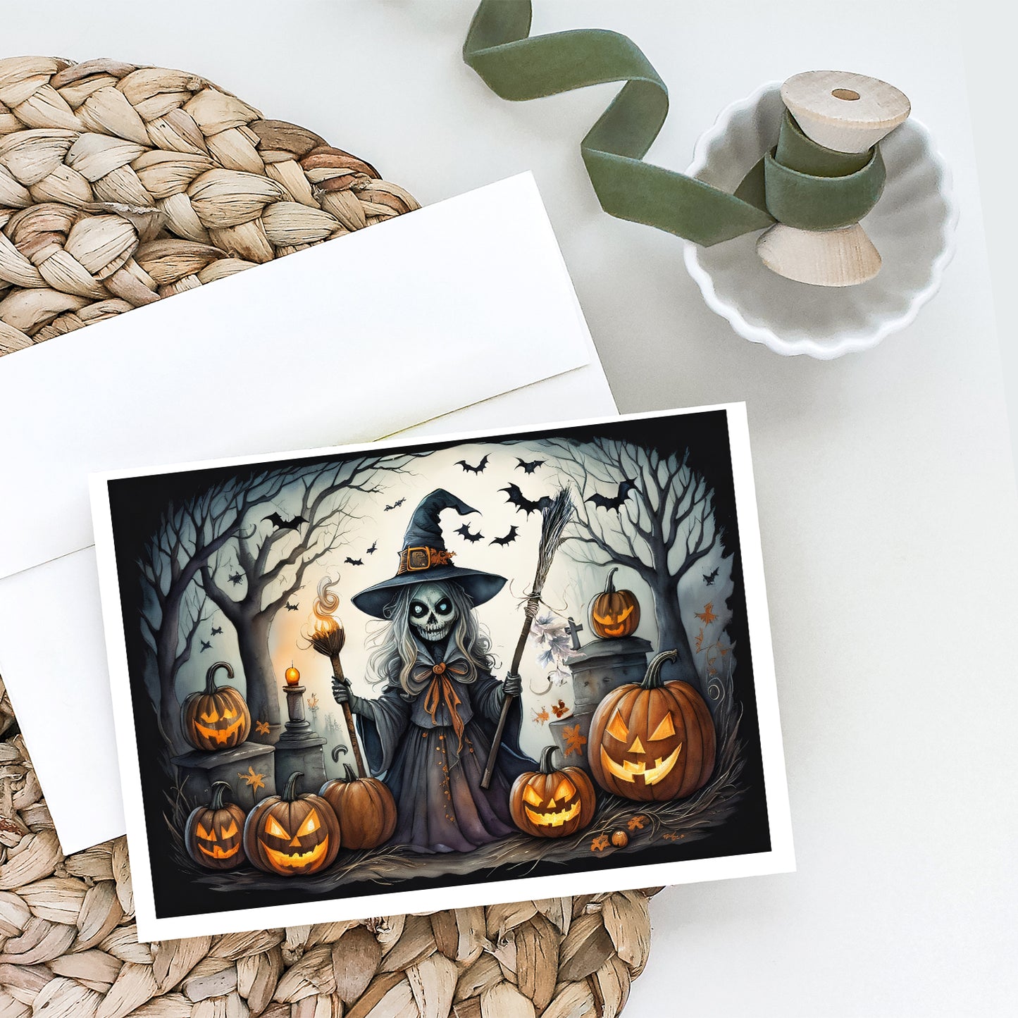 Witch Spooky Halloween Greeting Cards Pack of 8