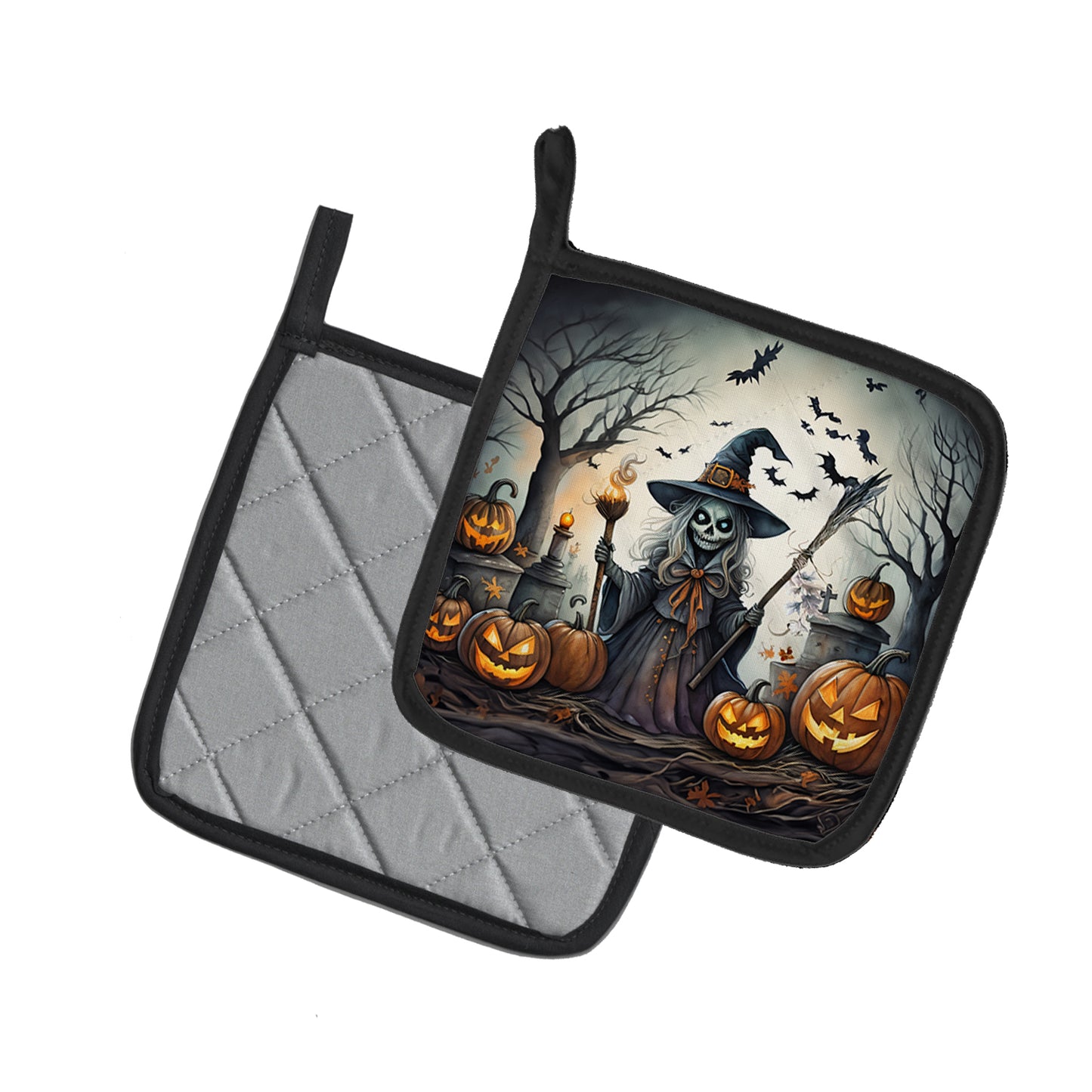 Witch Spooky Halloween Pair of Pot Holders