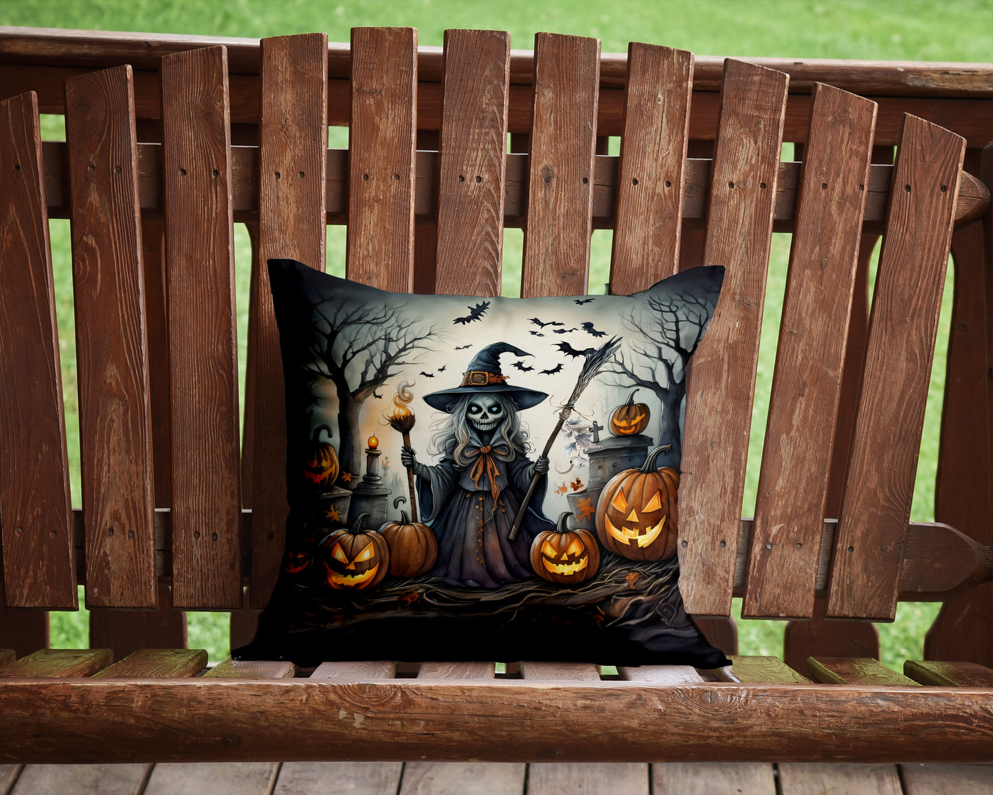 Witch Spooky Halloween Throw Pillow