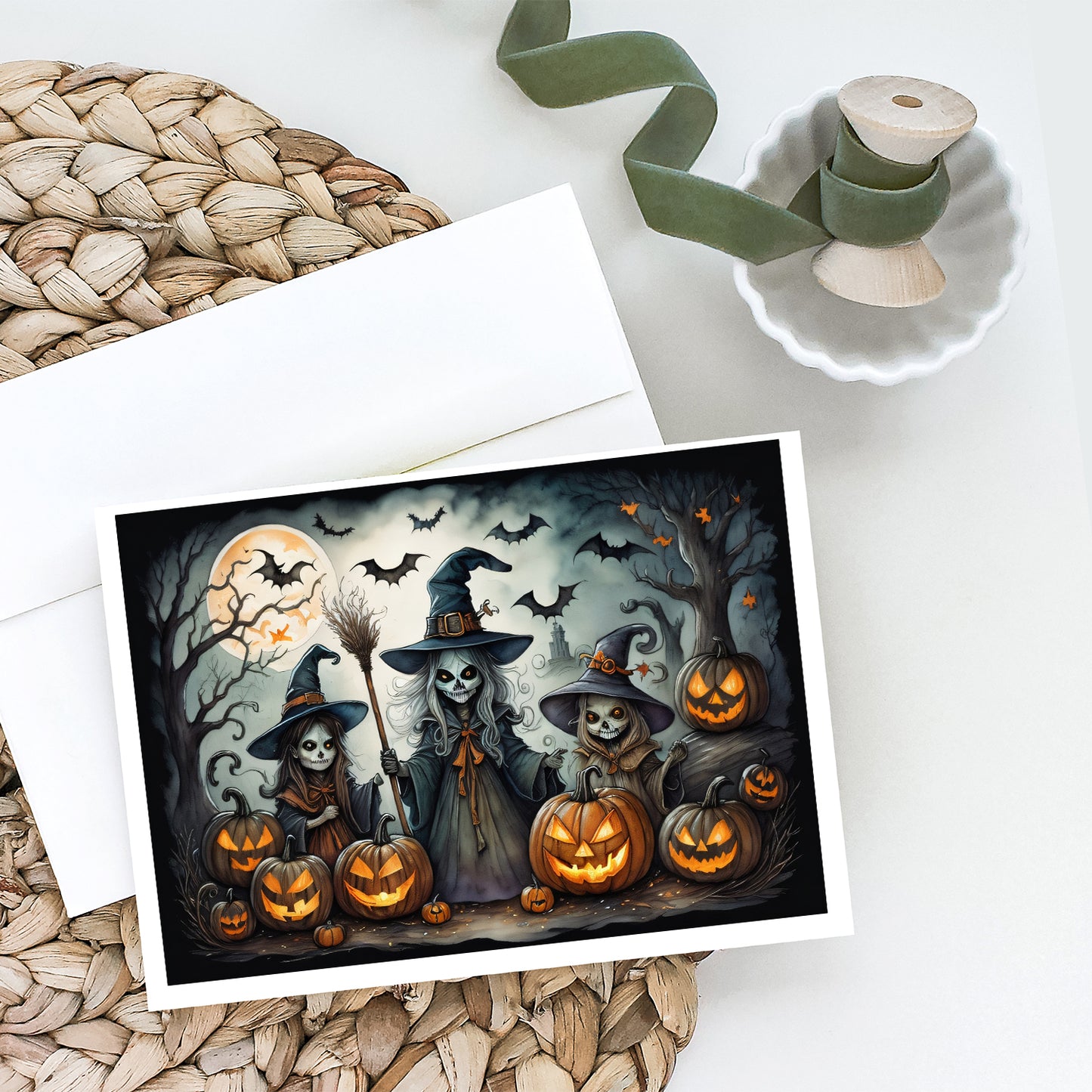 Witches Spooky Halloween Greeting Cards Pack of 8