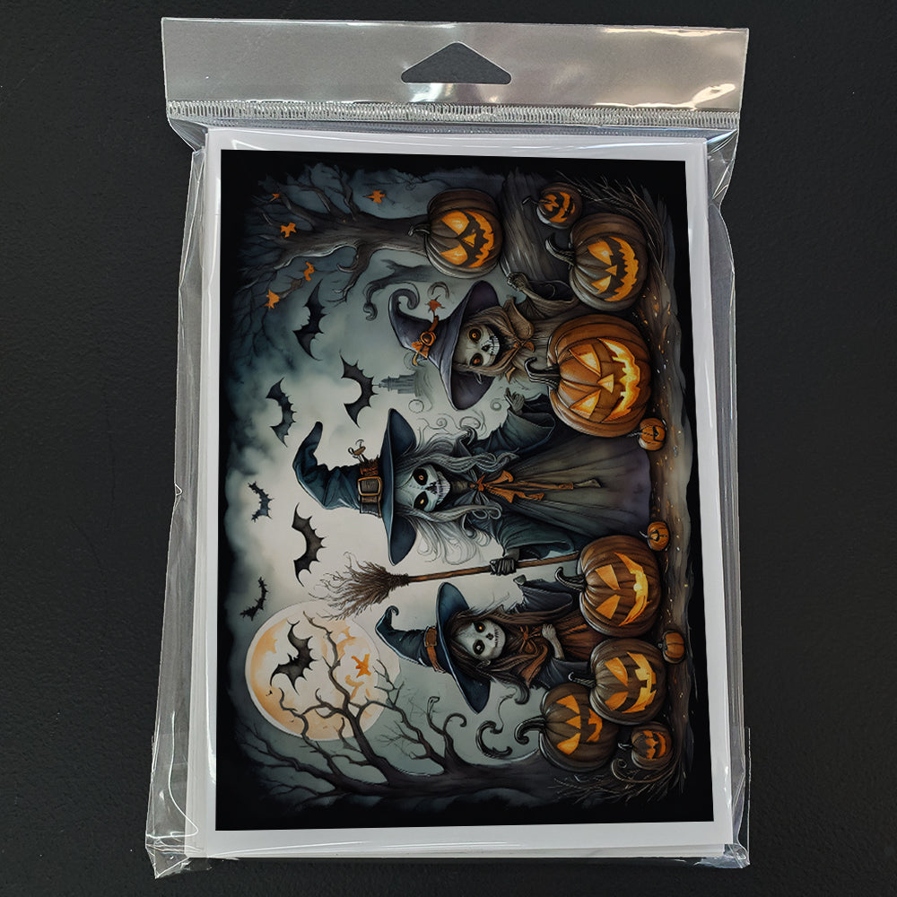 Witches Spooky Halloween Greeting Cards Pack of 8