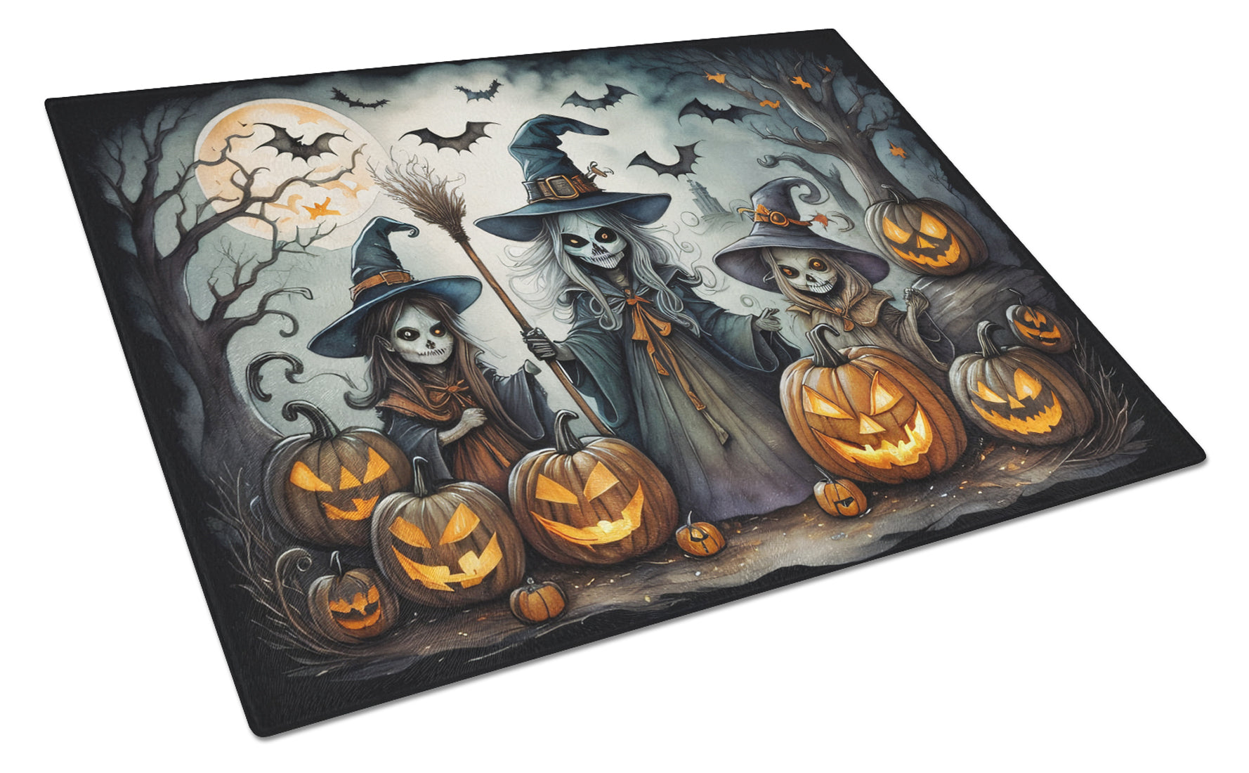 Buy this Witches Spooky Halloween Glass Cutting Board