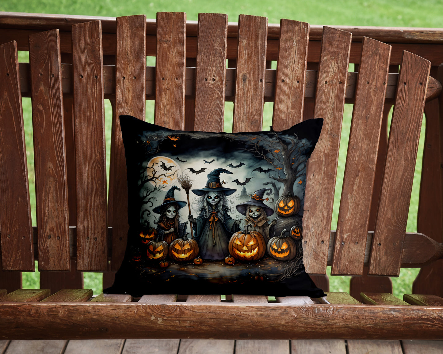 Witches Spooky Halloween Throw Pillow