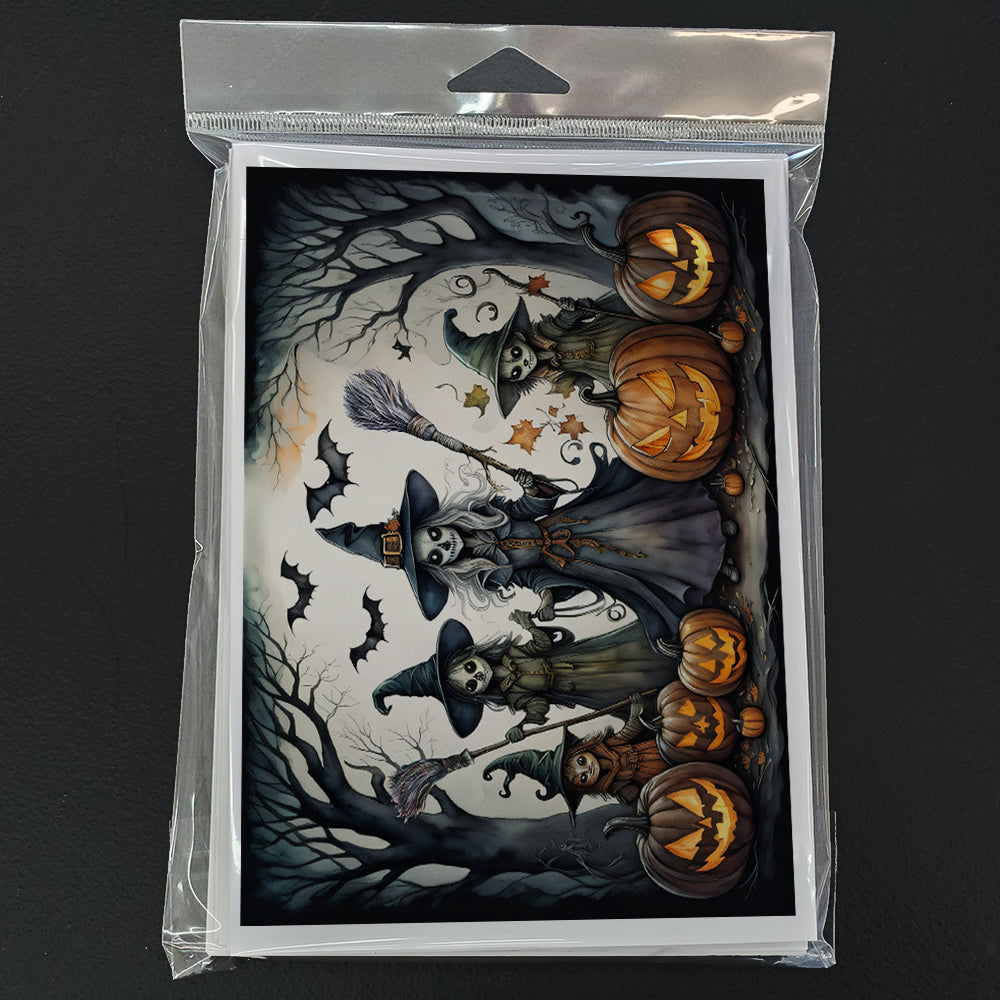 Witches Spooky Halloween Greeting Cards Pack of 8