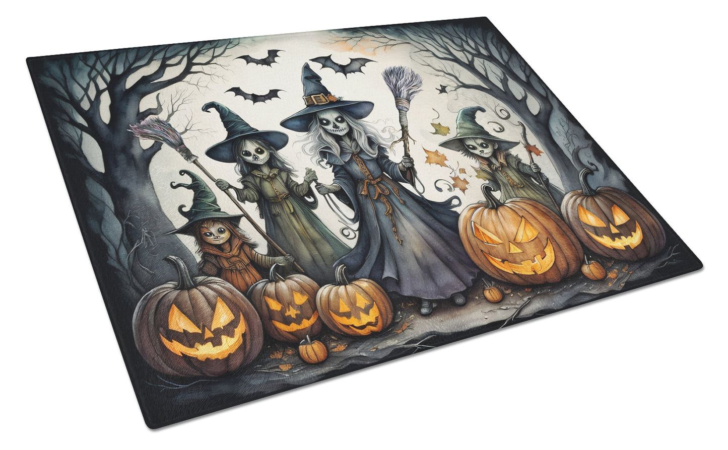 Buy this Witches Spooky Halloween Glass Cutting Board