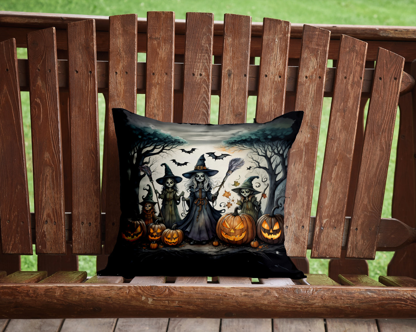 Witches Spooky Halloween Throw Pillow