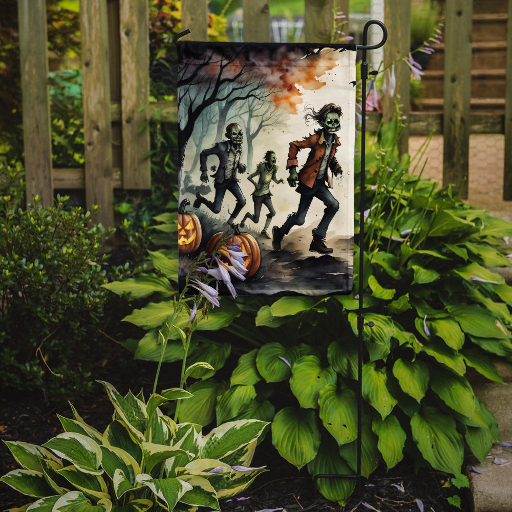 Zombies Spooky Halloween Garden Flag