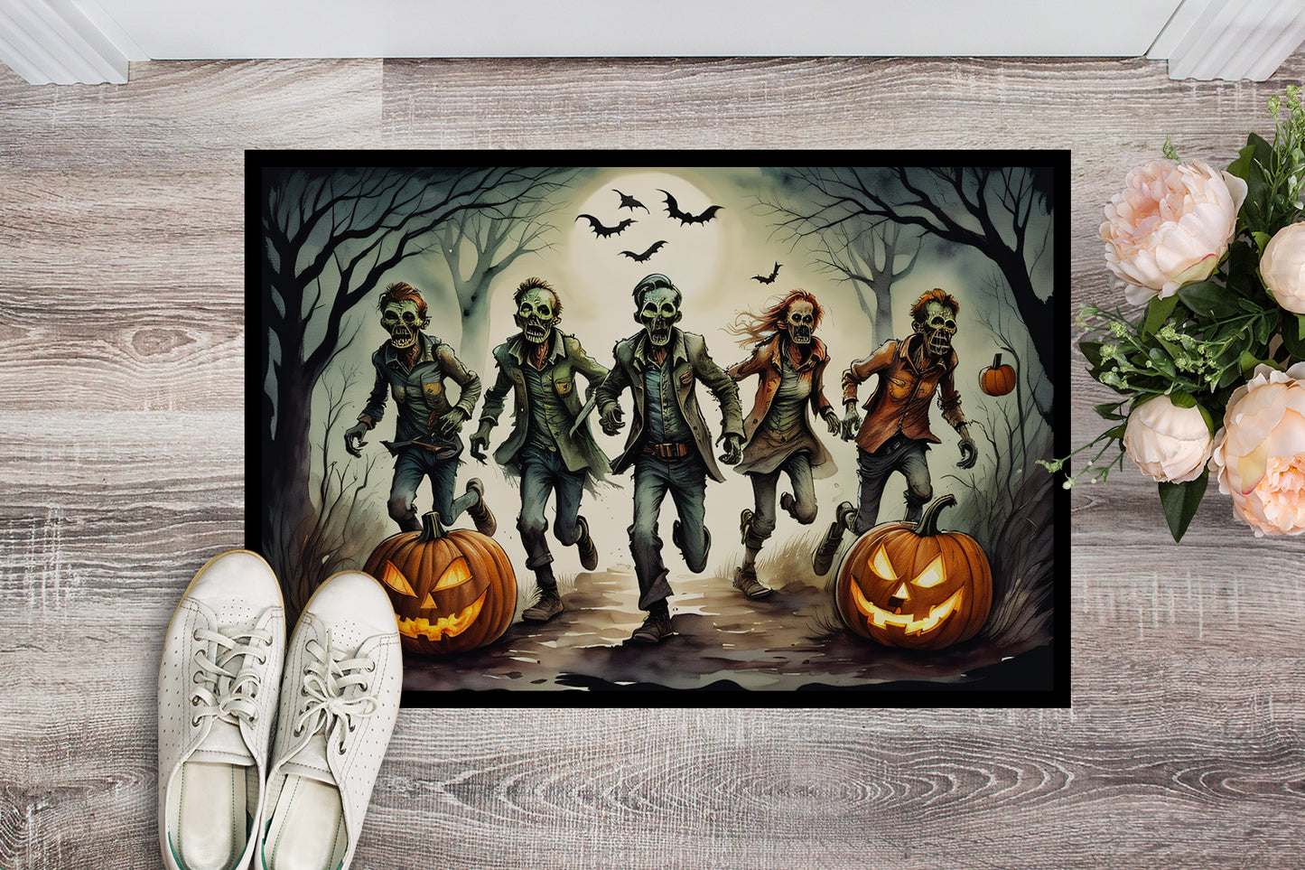 Zombies Spooky Halloween Doormat