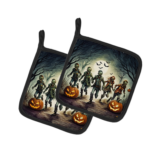 Buy this Zombies Spooky Halloween Pair of Pot Holders