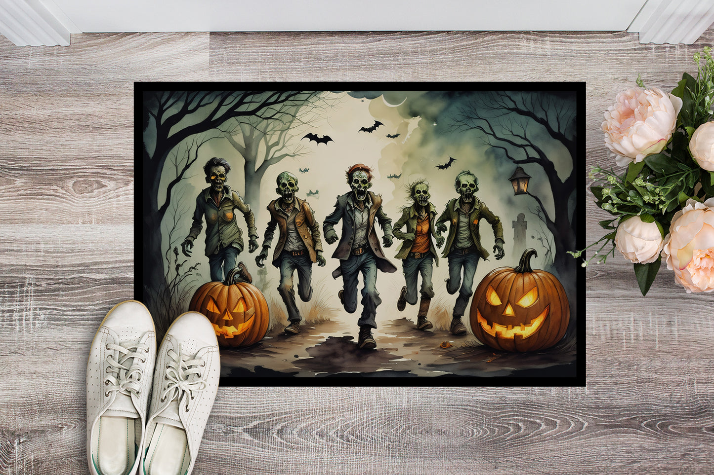 Zombies Spooky Halloween Doormat