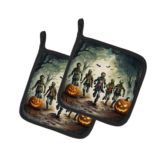 Buy this Zombies Spooky Halloween Pair of Pot Holders