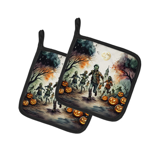 Buy this Zombies Spooky Halloween Pair of Pot Holders