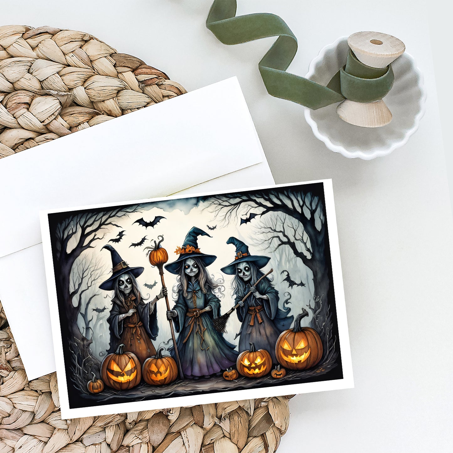 Witches Spooky Halloween Greeting Cards Pack of 8