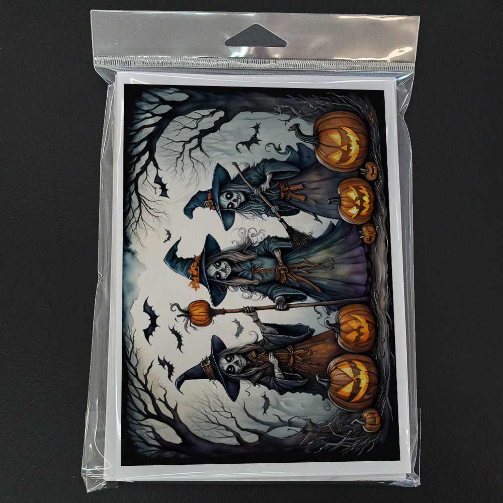 Witches Spooky Halloween Greeting Cards Pack of 8