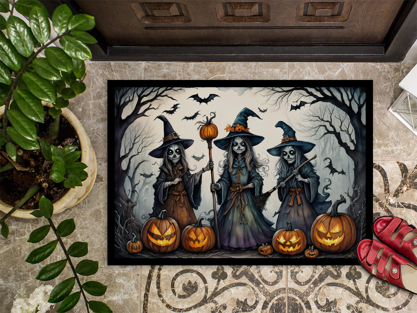 Witches Spooky Halloween Doormat