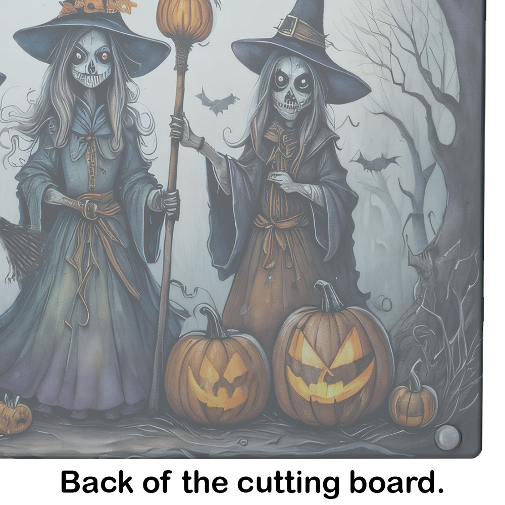 Witches Spooky Halloween Glass Cutting Board