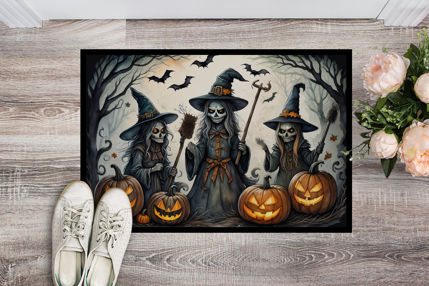 Witches Spooky Halloween Doormat