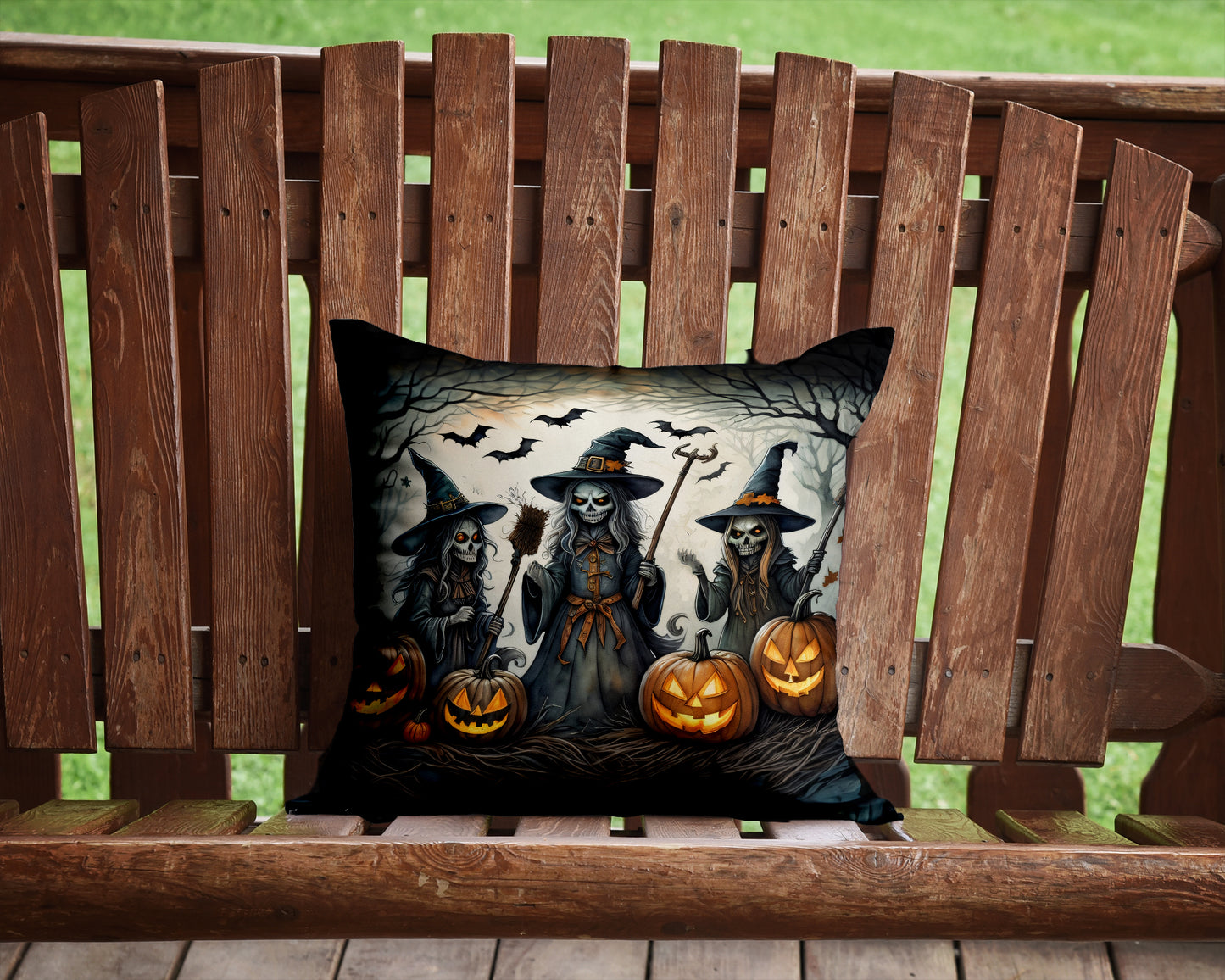 Witches Spooky Halloween Throw Pillow