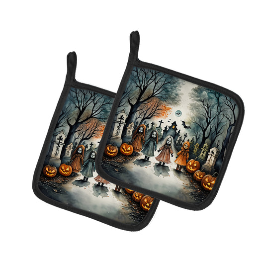 Buy this Creepy Dolls Spooky Halloween Pair of Pot Holders