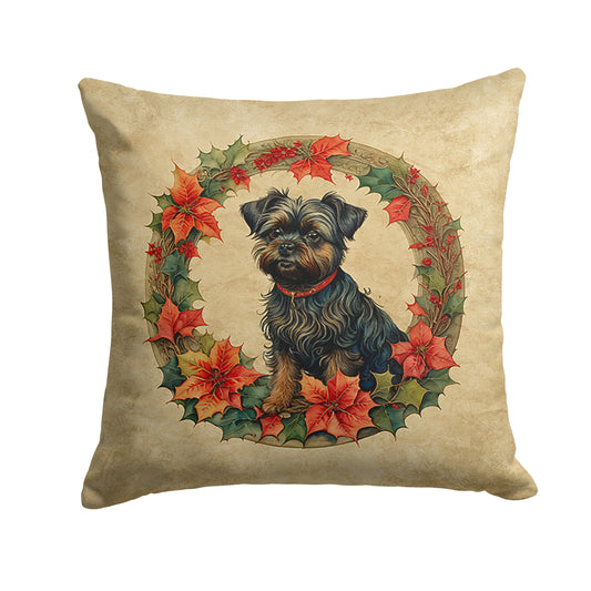 Buy this Affenpinscher Christmas Flowers Throw Pillow