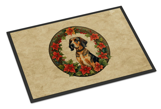 Buy this American English Coonhound Christmas Flowers Doormat