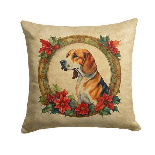 Buy this American Foxhound Christmas Flowers Throw Pillow