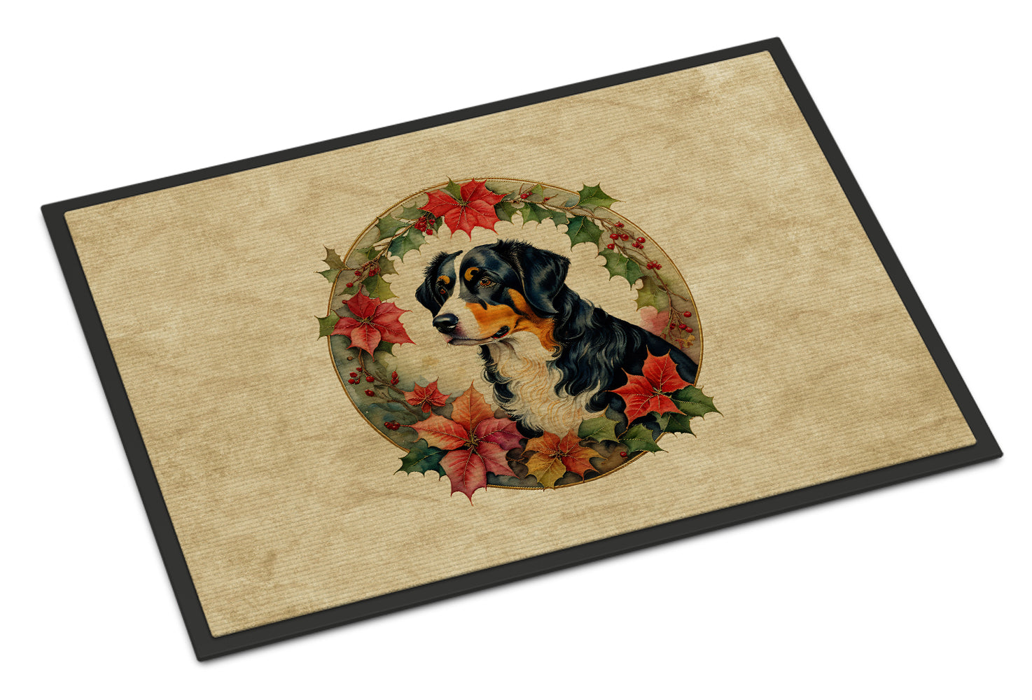 Buy this Appenzeller Sennenhund Christmas Flowers Doormat