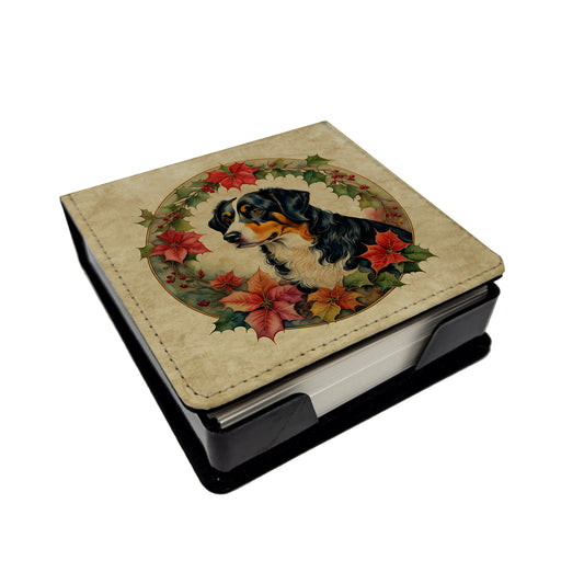Buy this Appenzeller Sennenhund Christmas Flowers PU Leather Note Paper Holder