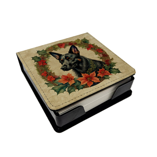 Buy this Australian Kelpie Christmas Flowers PU Leather Note Paper Holder