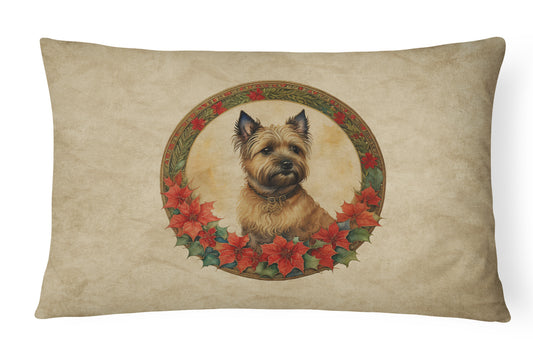 Buy this Cairn Terrier Christmas Flowers Throw Pillow