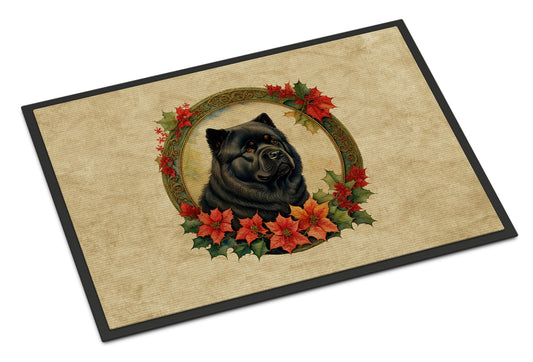 Buy this Chow Chow Christmas Flowers Doormat