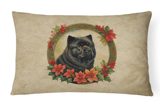 Buy this Chow Chow Christmas Flowers Throw Pillow