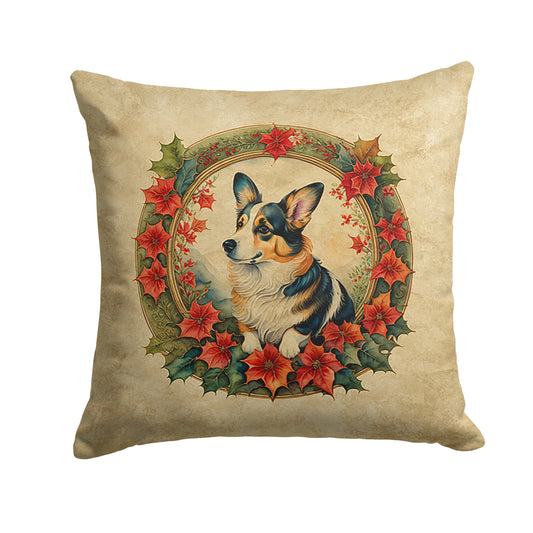 Buy this Corgi Christmas Flowers Throw Pillow