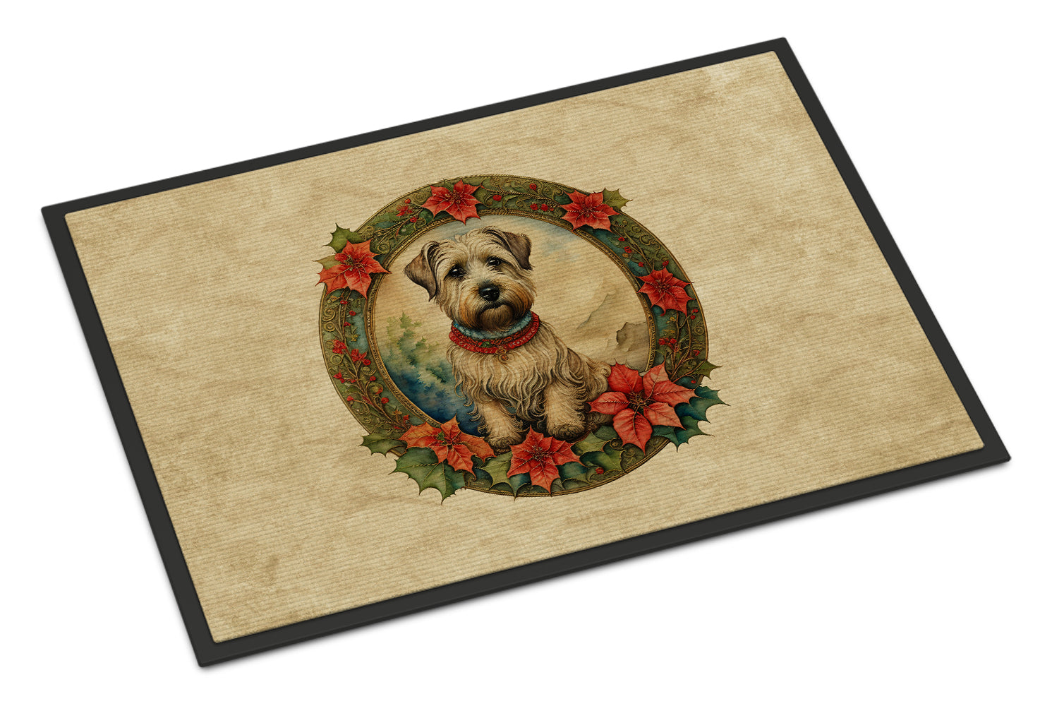 Buy this Glen of Imaal Terrier Christmas Flowers Doormat